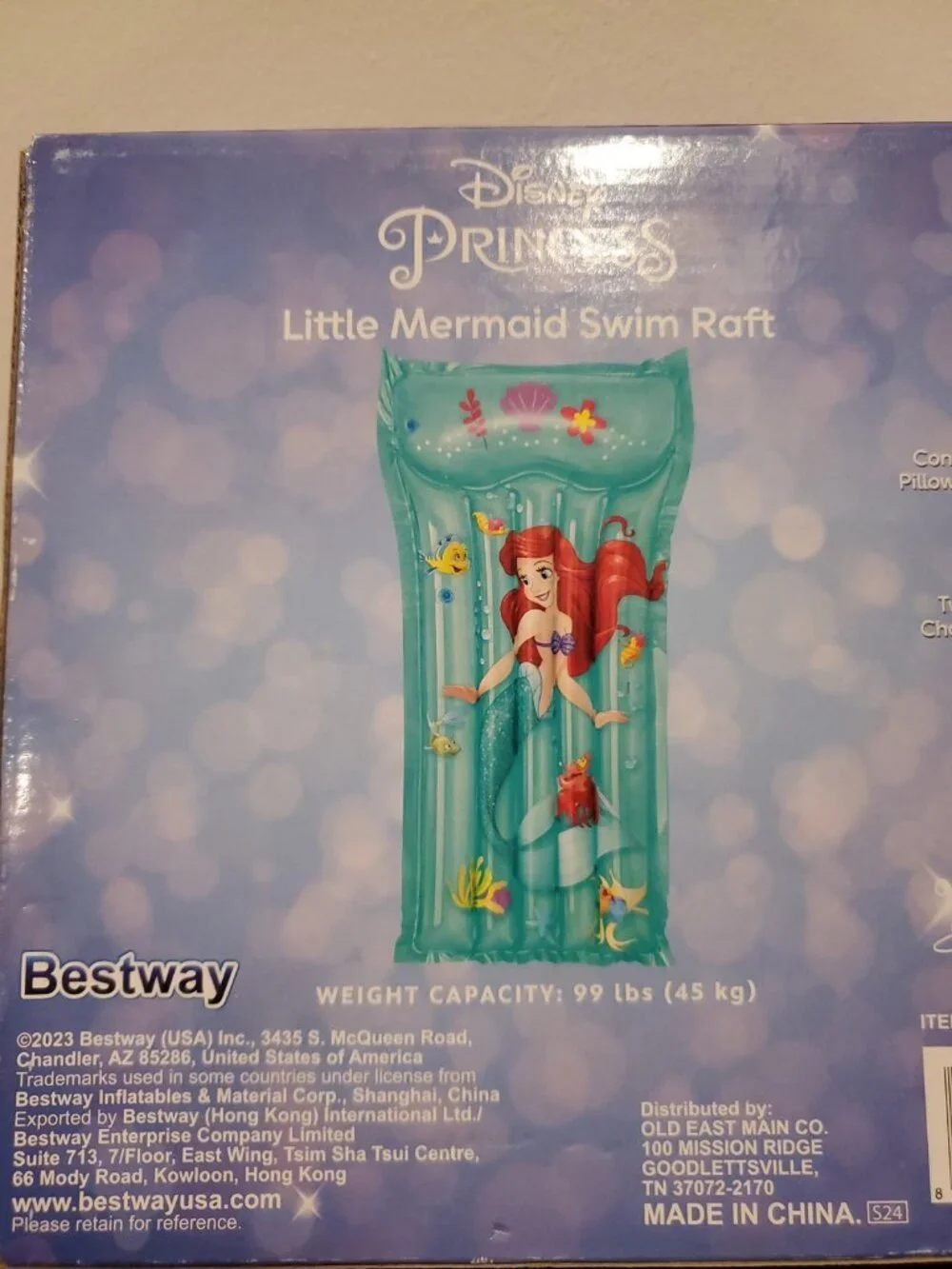Disney Princess Little Mermaid Swim Raft Pool Float New Ages 3+